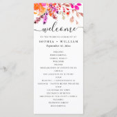 Waterverf roze oranje herfst bloemend scriptuur br programma (Voorkant)