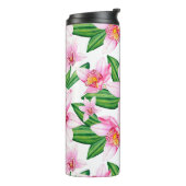 Waterverf Roze Orchideeën Thermosbeker (Gedraaid links)