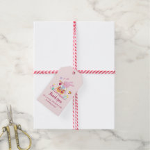 waterverf roze paashaas in de tuin