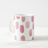 Waterverf roze penseel. Moderne, eenvoudige schatt Koffiemok (Voorkant links)