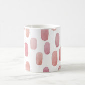 Waterverf roze penseel. Moderne, eenvoudige schatt Koffiemok (Center)