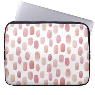 Waterverf roze penseelstreek. Eenvoudig schattig p Laptop Sleeve