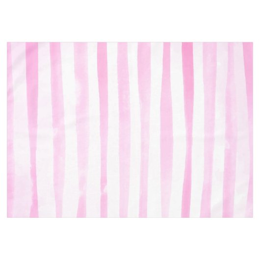 Waterverf roze penseelstrips tafelkleed (Voorkant (Horizontaal))