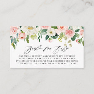 Waterverf Roze Perzik Floral Garland Book Request Informatiekaartje