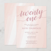 Waterverf Roze plastic Kaart (Voorkant / Achterkant)