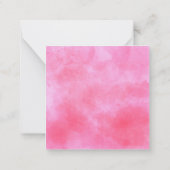 Waterverf roze polaire dot bow-gift behuizing notitiekaartje (Achterkant)