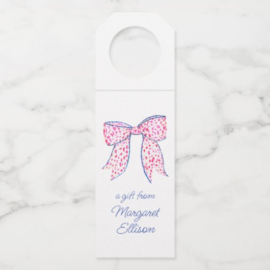 Waterverf Roze polawkrab Flessenhanger (Voorkant)