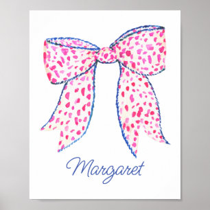 Waterverf Roze polawkrab Poster