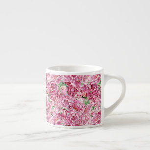Waterverf roze pony's espresso kop