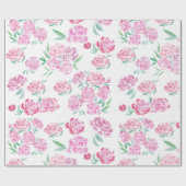 Waterverf roze pony's ontwerp cadeaupapier (Vlak)