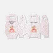 Waterverf Roze Prinses Verjaardagsfeest Schattige Bedankdoosjes (Uitgevouwen)