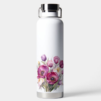 WATERVERF ROZE & RODE ANEMONE POPPIES WATERFLES