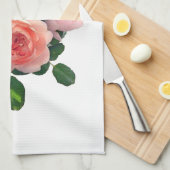 Waterverf Roze Rood Rozen Moderne Bloemen Sjabloon Theedoek (Quarter Fold)