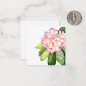 waterverf "Roze roodbruin" Notitiekaartje (Voorkant / Achterkant in situ)