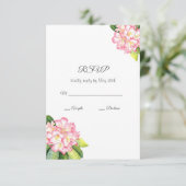 waterverf "Roze roodbruin" RSVP Kaartje (Staand voorkant)