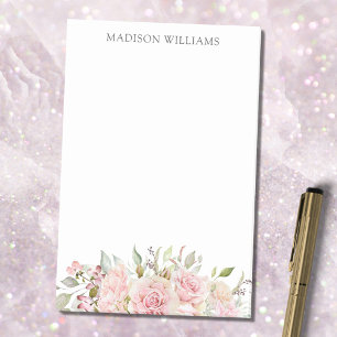 Waterverf Roze Roos Bloem Monogram Post-it® Notes