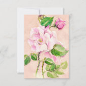 Waterverf Roze Rose Notecards Bedankkaart (Voorkant)