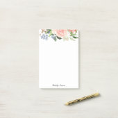 Waterverf Roze Rose Spring Floral Post-it® Notes (Op bureau)