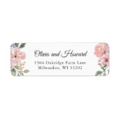 Waterverf roze roze roestvrij etiket (Voorkant)