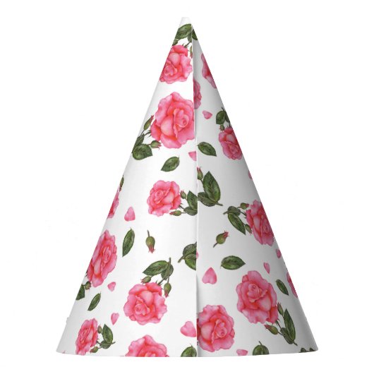 Waterverf Roze Roze Roze Shabby Chic Design Feesthoedjes (Achterkant)