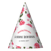 Waterverf Roze Roze Roze Shabby Chic Design Feesthoedjes (Voorkant)