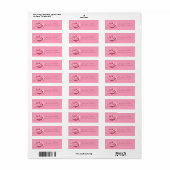 Waterverf roze roze Sjabloon handschrift schildere Etiket (Full Sheet)