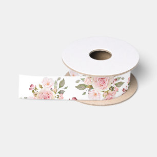 Waterverf Roze Rozen Bloemen Bloemmotief Lint