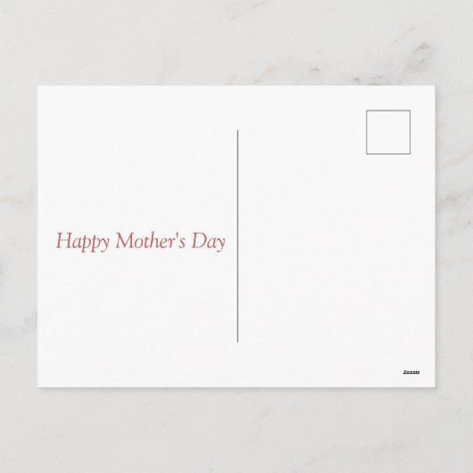 Waterverf Roze Rozen en Hart Moederdag Feestdagenkaart (Achterkant)