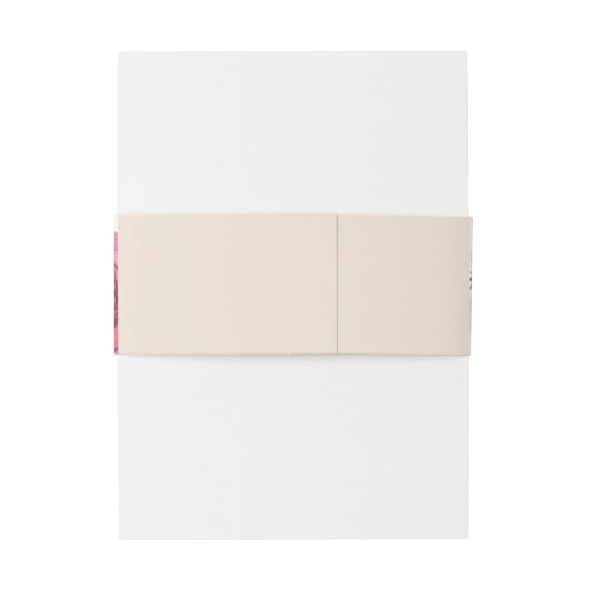 Waterverf roze rozen. Floral bruiloft monogram Uitnodigingen Wikkel (Achterkant Voorbeeld)