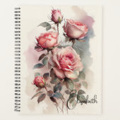 Waterverf Roze rozen Planner (Voorkant)