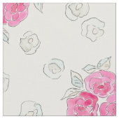 WATERVERF . Roze rozen . Stof (Close Up)