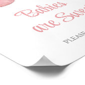 Waterverf Roze Schoenen Baby shower Baby's Zijn Zo Poster (Hoek)