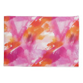 Waterverf Roze Sinaasappel Abstract Kussensloop (Achterkant)