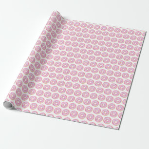 Waterverf Roze Sprinkle Donuts Pattern Cadeaupapier
