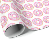 Waterverf Roze Sprinkle Donuts Pattern Cadeaupapier (Rol Hoek)