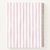 Waterverf Roze Strepen Modern Notitieboek (Achterkant)