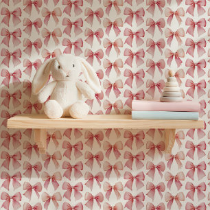 Waterverf Roze Strikken Behang