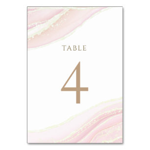 waterverf roze Tabel Nummer 4 Kaart