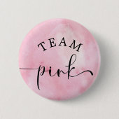 Waterverf Roze Team Roze Button (Voorkant)