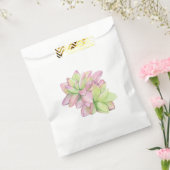 Waterverf Roze tinged Succulent Bedankzakje (Gezegeld)
