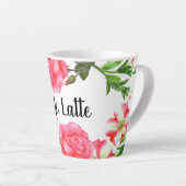 Waterverf Roze tuinbouwers, groot ontwerp Latte Mok (Rechterhoek)