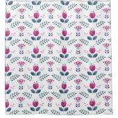 Waterverf Roze Tulip Douchegordijn (Voorkant)