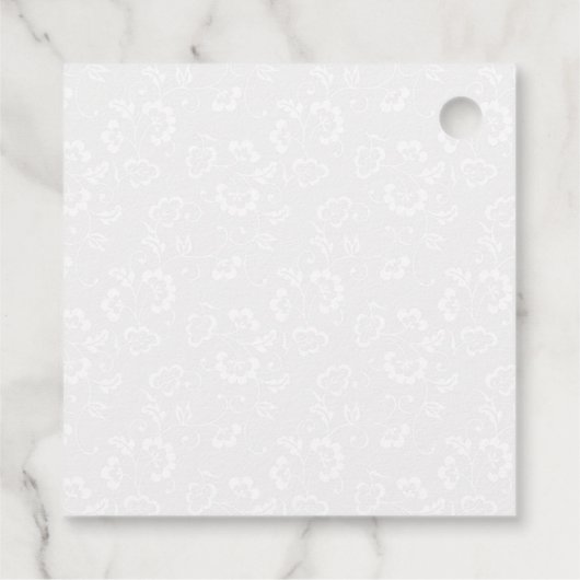 Waterverf roze tulpen en narcissen Baby shower Bedankjes Labels (Achterkant)