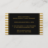 Waterverf Roze ventilator & Gold Stripes Professio Visitekaartje (Achterkant)