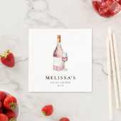Waterverf roze vino voor geloften Vrijgezellenfees Servet (Insitu)