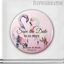 Waterverf roze vlamingos sparen de Magnet van de D Magneet