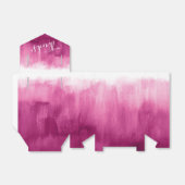 Waterverf roze wasbruiloft bedankt bedankdoosjes (Uitgevouwen)