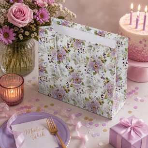 Waterverf Roze Wilde Bloem Bloemendesign Groot Cadeauzakje