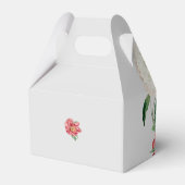 Waterverf Roze Wit Pioenrozen Bloemen Bruiloft Bedankdoosjes (Achterkant)