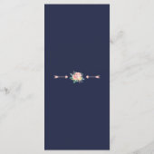 Waterverf Roze Witte Bloemen Groen Lijst Weddensch Menu (Achterkant)